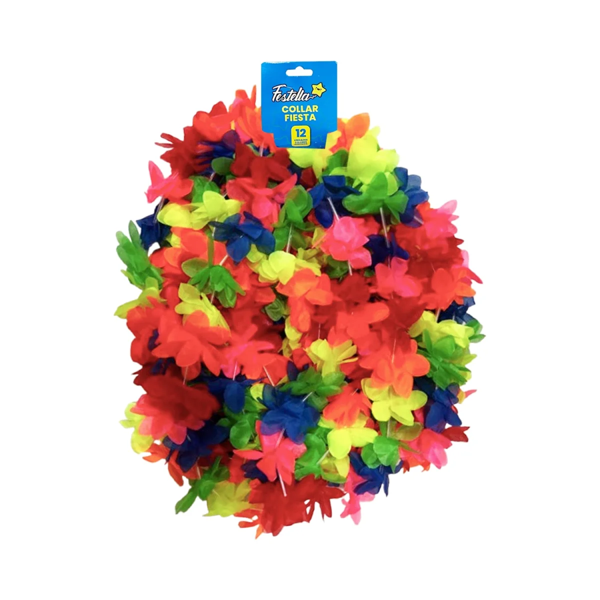 COLLAR HAWAIANO DOBLE HOJA PARA FIESTA (CRTX12)