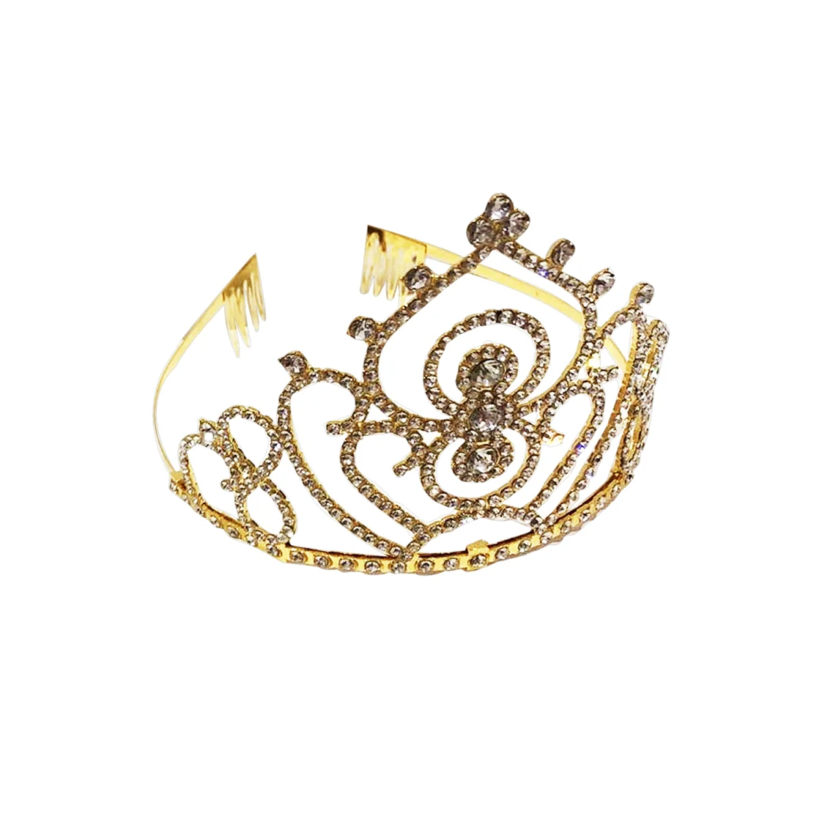 DIADEMA PRINCESA METALICA DORADA