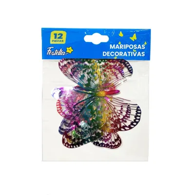MARIPOSA DECORATIVA TORNASOL X12 (PQTX12)