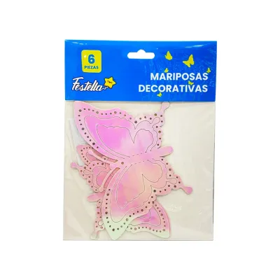 MARIPOSA DECORATIVA TORNASOL X6 (PQTX12)