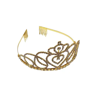 DIADEMA PRINCESA METALICA DORADA