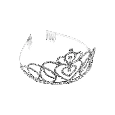 DIADEMA PRINCESA METALICA PLATEADA