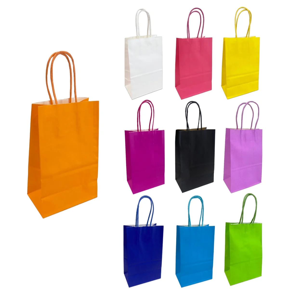 BOLSA REGALO SURTIDA DE PAPEL 13*21*8CM (PQTX12XCOL)