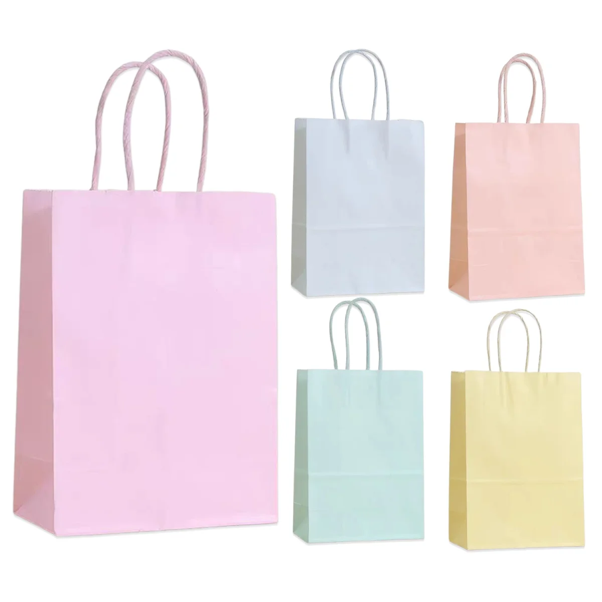 BOLSA REGALO COLOR PASTEL DE PAPEL 31*42*11.5CM (PQTX12XCOL)