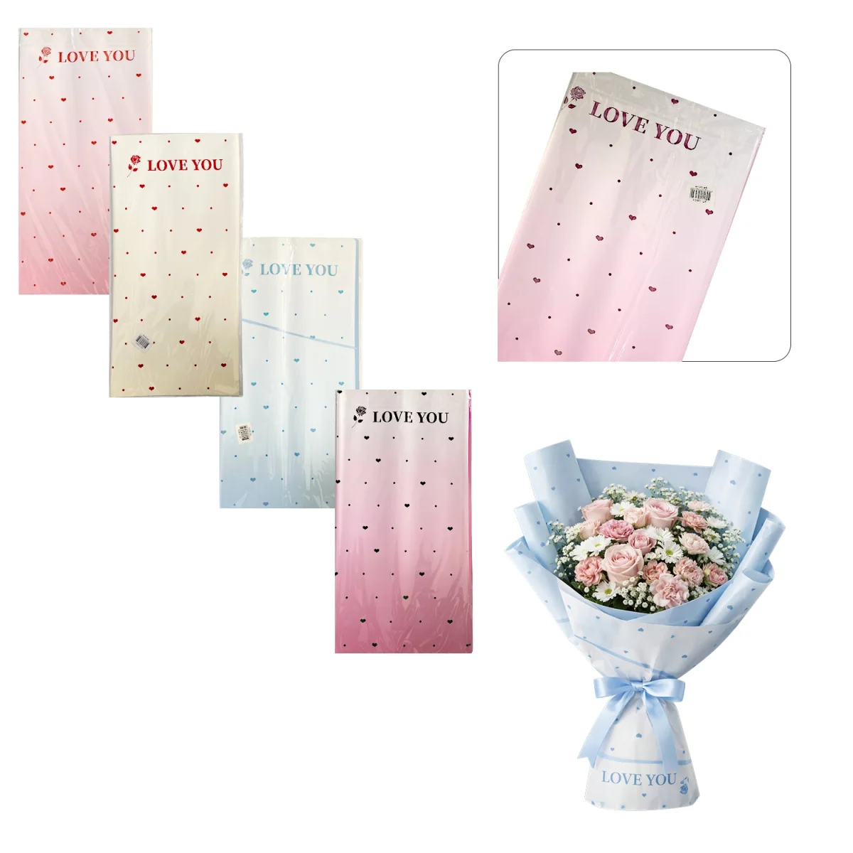 PAPEL COREANO LOVE YOU SURTIDO X20XCOL