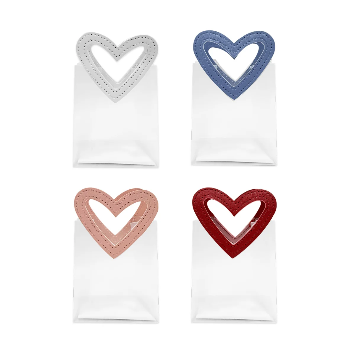 BOLSA REGALO TRANSPARENTE CORAZON 13.5*7*11.5CM (PQTX10)