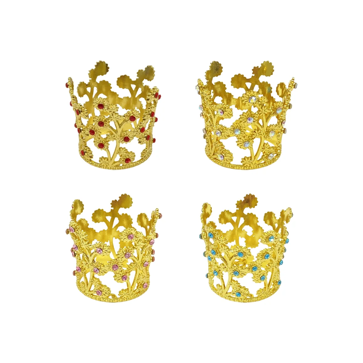 CORONA DECORATIVA METALICA DORADA 4*4CM