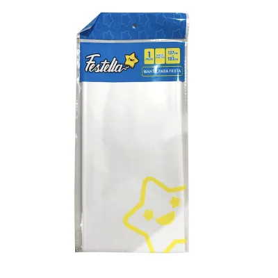 MANTEL PARA FIESTA LISO BLANCO (PQTX12)