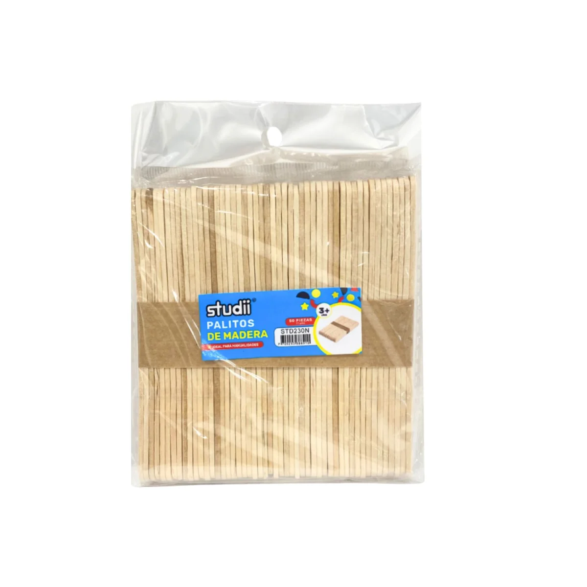 SET PALO PALETA DE MADERA X50