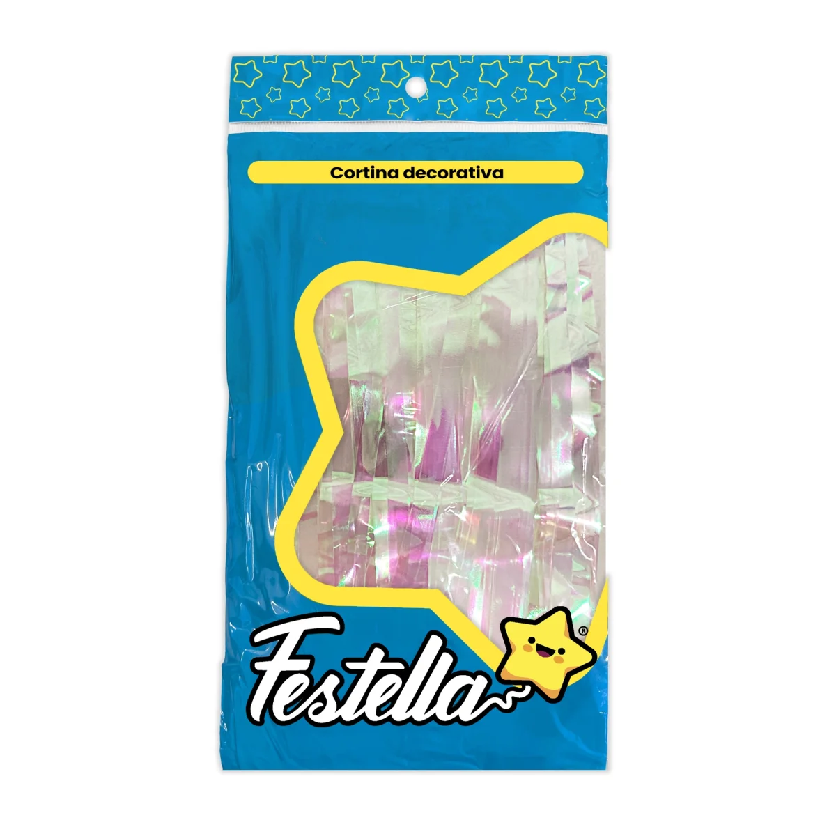 CORTINA DE FIESTA LISA TORNASOL 1*2M (PQTX12)
