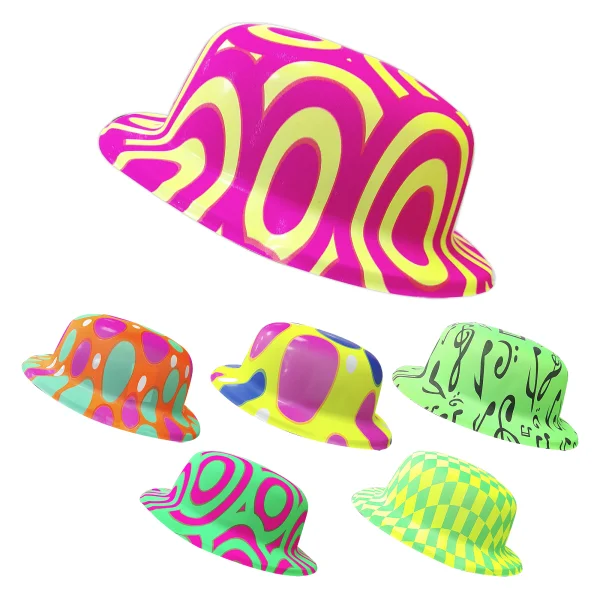 SOMBRERO FIESTA ESTAMPADO 26*23CM (PQTX12)