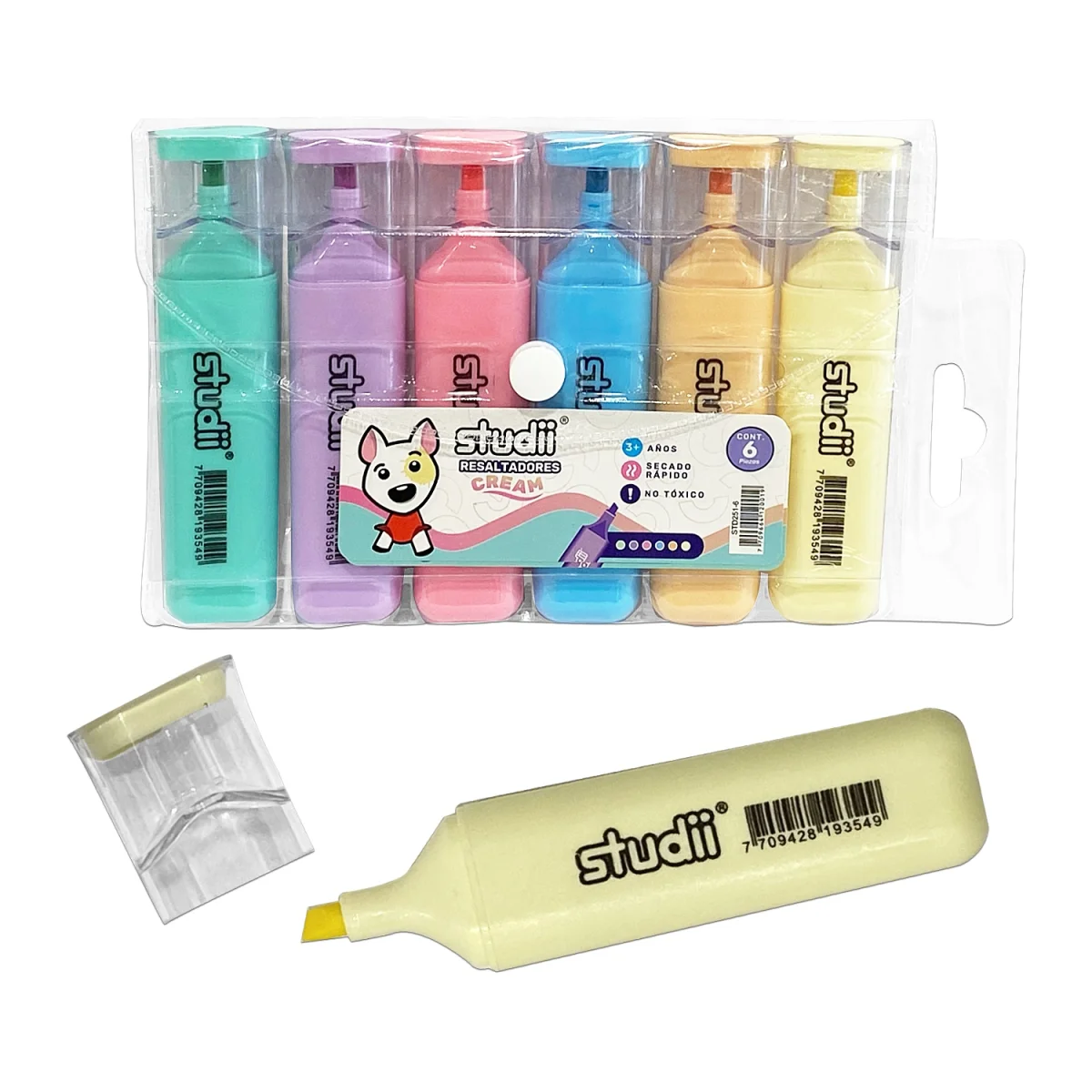 SET RESALTADOR COLOR PASTEL X6 (CJX50)