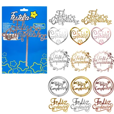 ADORNO FELIZ CUMPLEAÑOS PARA PASTEL (PQTX12)