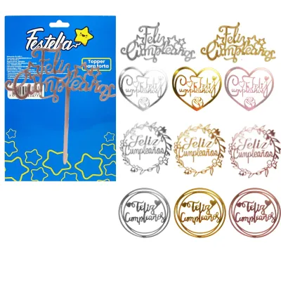 ADORNO FELIZ CUMPLEAÑOS PARA PASTEL (PQTX12)