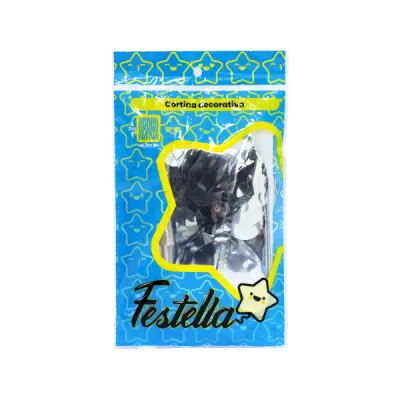 CORTINA DE FIESTA CORAZON PLATEADA 2*1M (PQTX12),