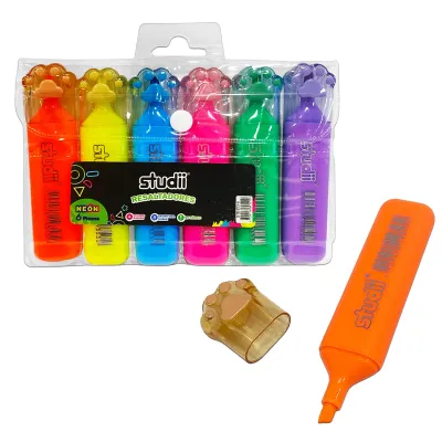 SET RESALTADOR HUELLA NEON X6 (CJX50)