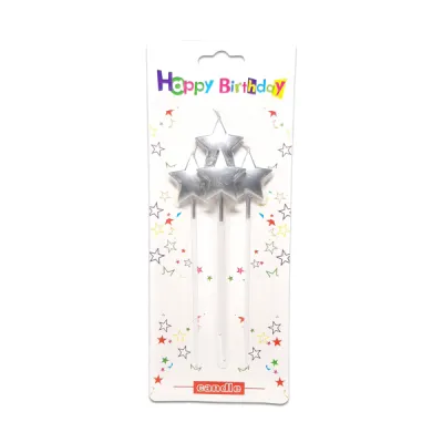 VELA CORAZON PLATEADA X4 (CJX30)