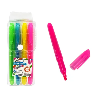 SET RESALTADOR NEON X4 (PQTX90)