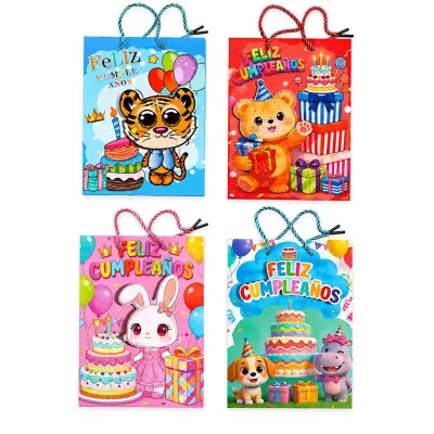BOLSA REGALO ANIMALES F.C 32*26*10CM (PQX12)
