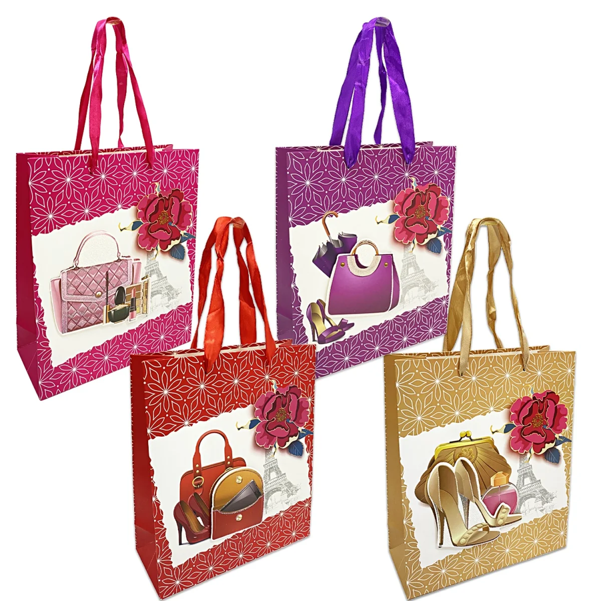 BOLSA REGALO FLORES 32*26*10CM (PQX12)
