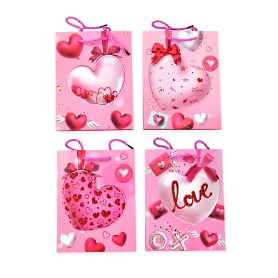 BOLSA REGALO CORAZON 32*26*10CM (PQX12)