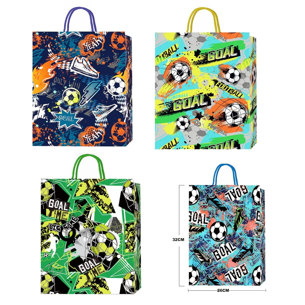 BOLSA REGALO FUTBOL 26*32*10CM (PQTX12)