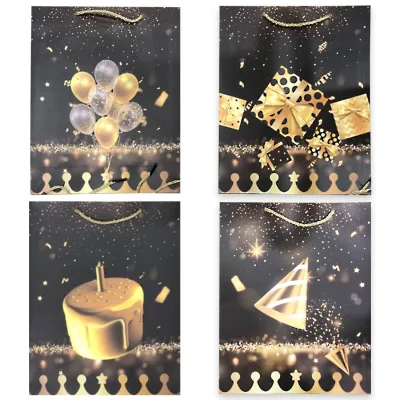 BOLSA REGALO FIESTA 26*32*10 CM (PQTX12)