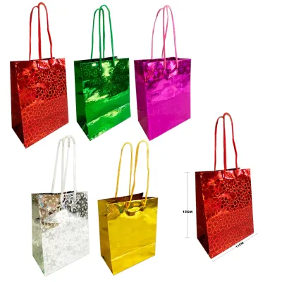 BOLSA REGALO HOLOGRAMA MINI  11.5*14.5*6.5CM (PQTX12)