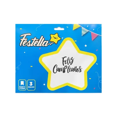 LETRERO F.C NEGRO TORNASOL X3PCS (PQTX12)