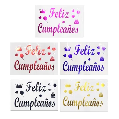 STICKER PARA GLOBO FELIZ CUMPLEAÑOS (PQTX50)
