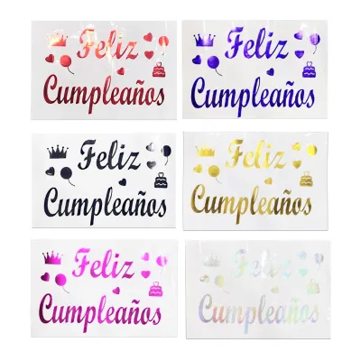 STICKER PARA GLOBO FELIZ CUMPLEAÑOS (PQTX50)