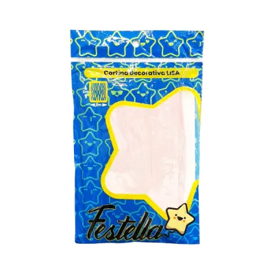 CORTINA DE FIESTA LISA BLANCA 1*2M (PQTX12)