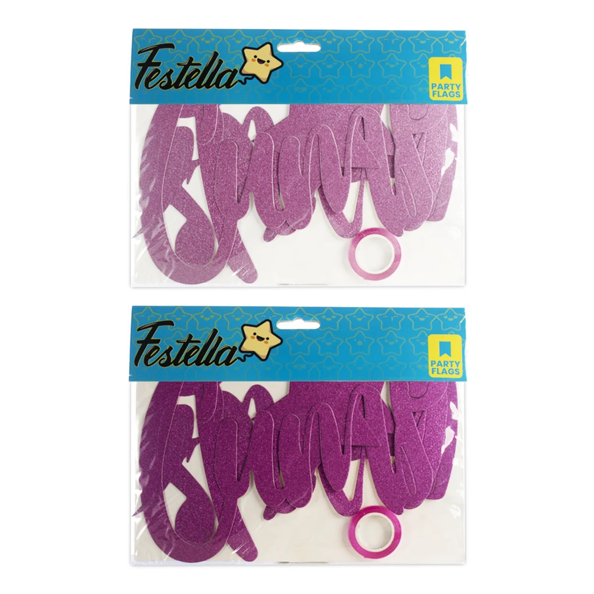 LETRERO FELIZ CUMPLEAÑOS ESCARCHADO (PQTX12)