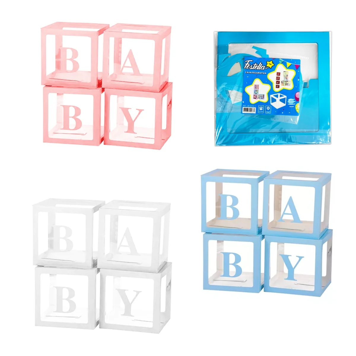 CAJA DECORATIVA PARA GLOBOS BABY/LOVE