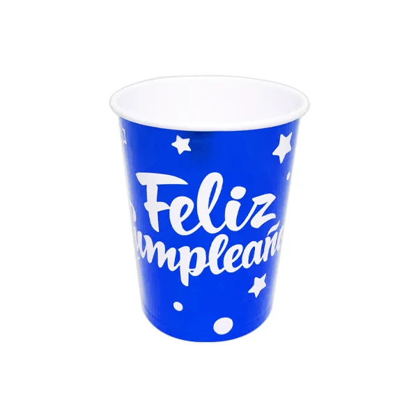 VASO DE FIESTA FELIZ CUMPLEAÑOS AZUL X10 (PQTX10)