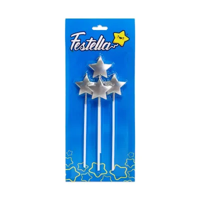 VELA ESTRELLA PLATEADA X4 (CJX30)