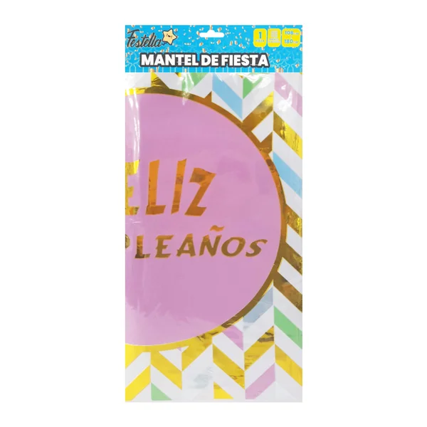 MANTEL FELIZ CUMPLEAÑOS ZIG ZAG