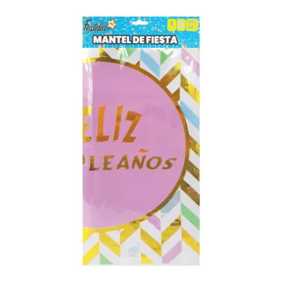 MANTEL FELIZ CUMPLEAÑOS ZIG ZAG