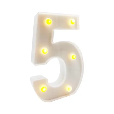 LAMPARA DE NUMERO #5 16CM