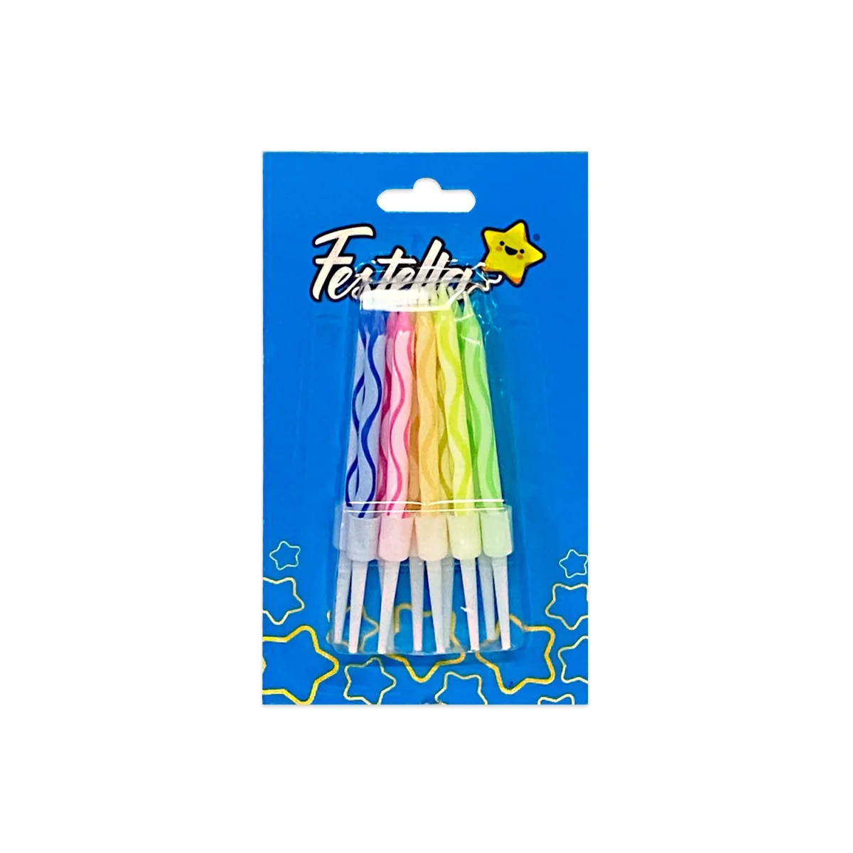 VELA COLORES 5CM X10 EN BLISTER (CJX12)