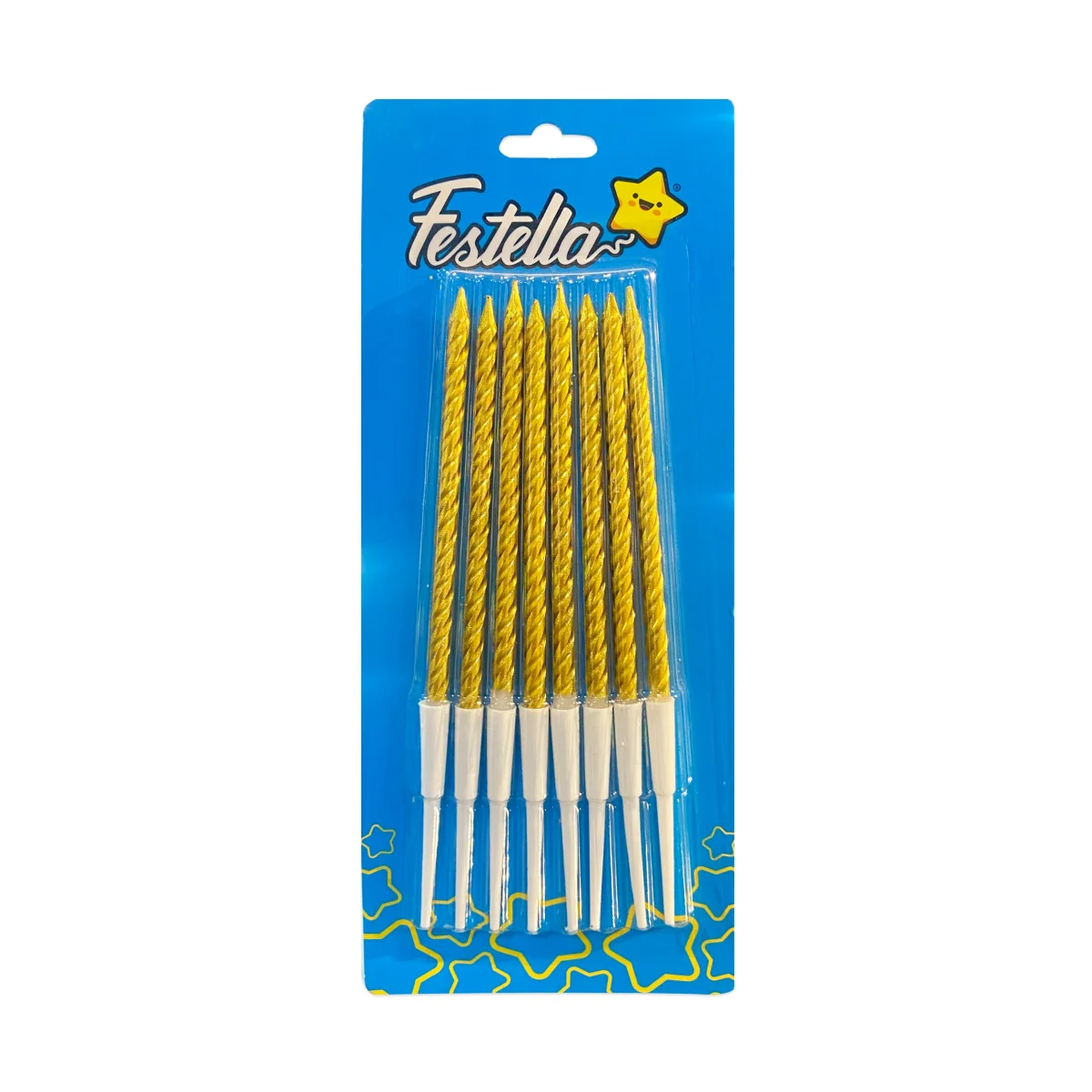 VELA DORADA 15CM X8 (CJX12)