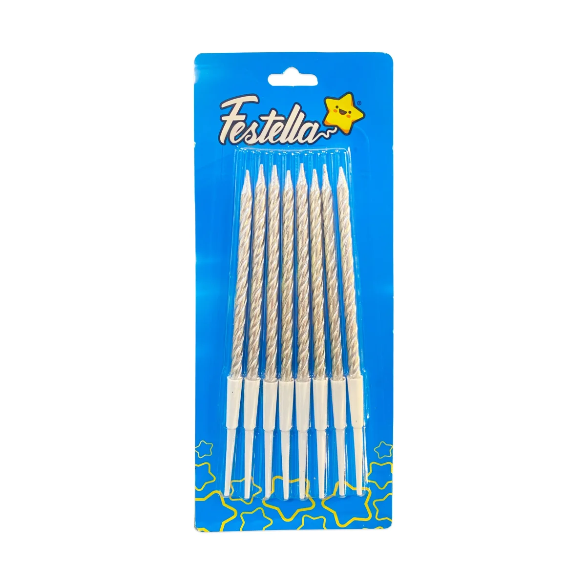 VELA X8 PLATEADA EN BLISTER (CJX50)