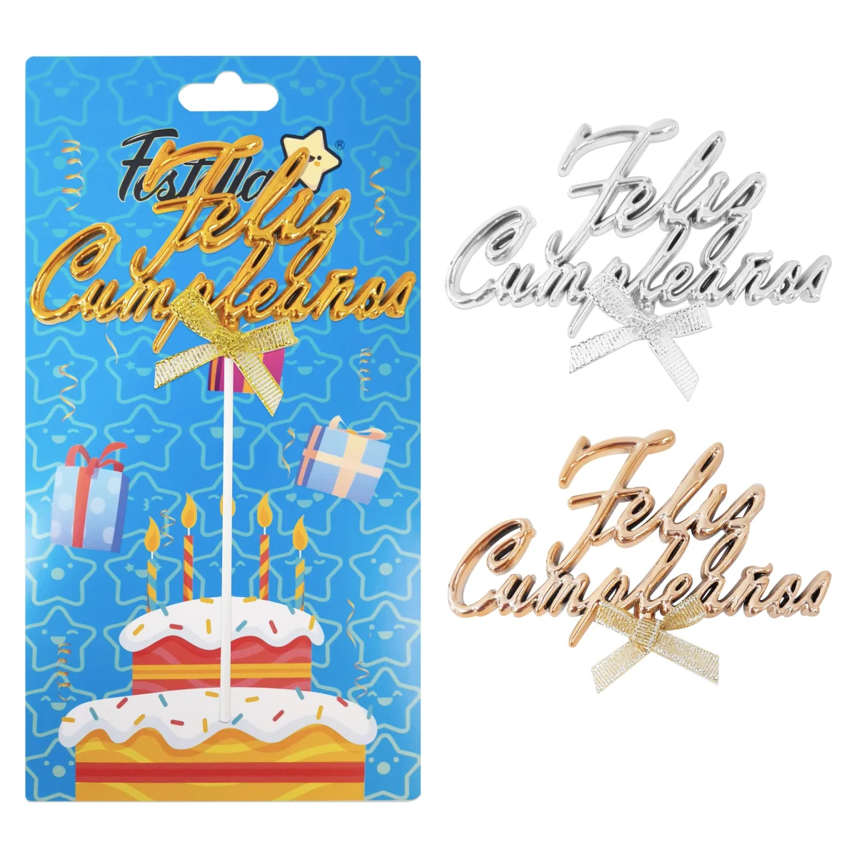 ADORNO FELIZ CUMPLEAÑOS CURSIVO PARA PASTEL (PQTX12)