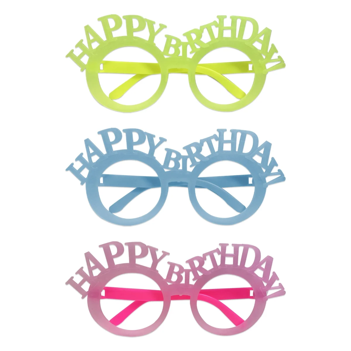 GAFAS NEON HAPPY BIRTHDAY PARA FIESTA (PQTX12)