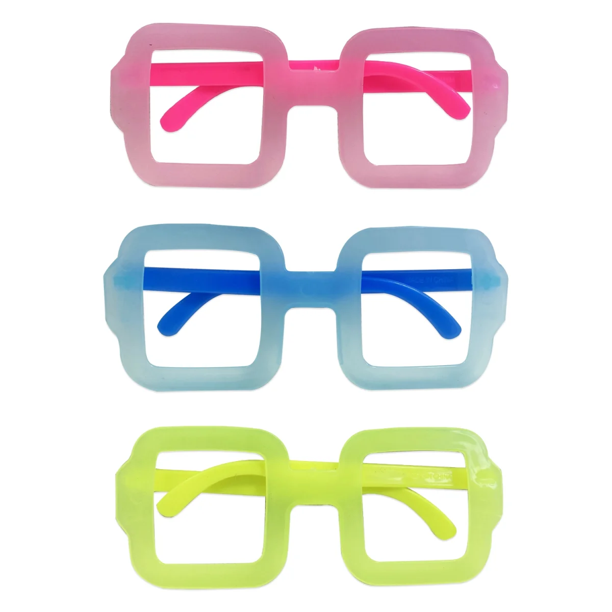 GAFAS NEON CUADROS PARA FIESTA (PQTX12)