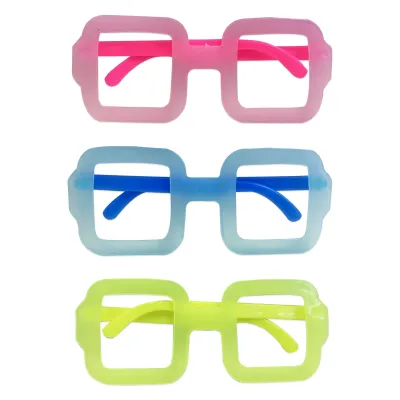 GAFAS NEON CUADROS PARA FIESTA (PQTX12)