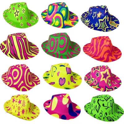 SOMBRERO DE FIESTA ESTAMPADO 29*24CM (PQTX12)