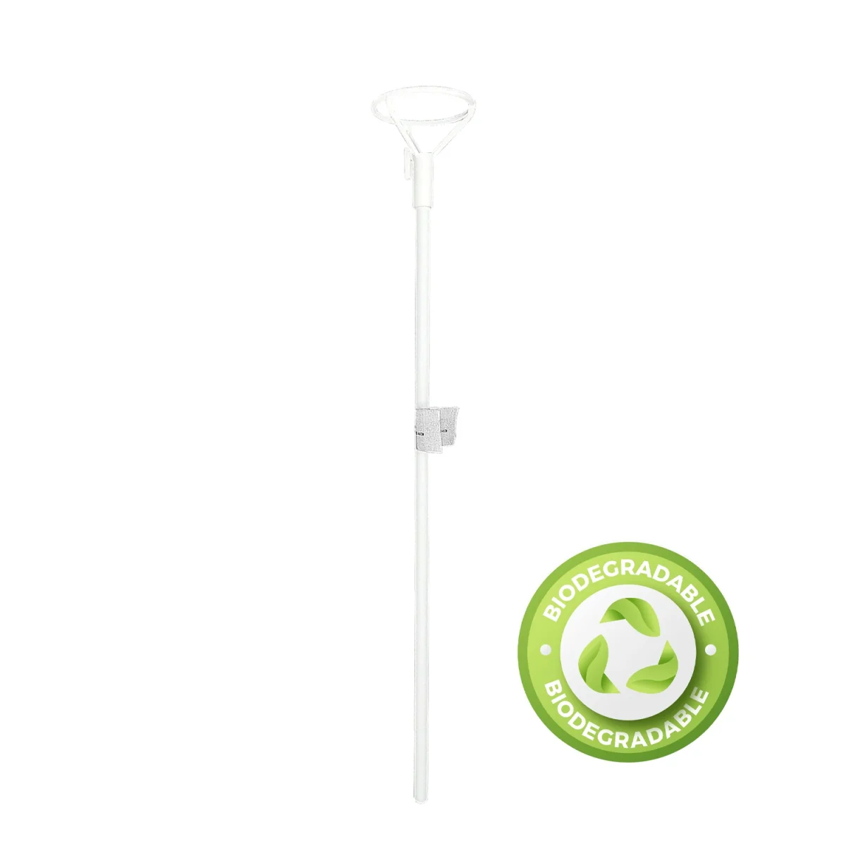 PALO DE GLOBO 40CM BLANCO BIODEGRADABLE (PQTX50)
