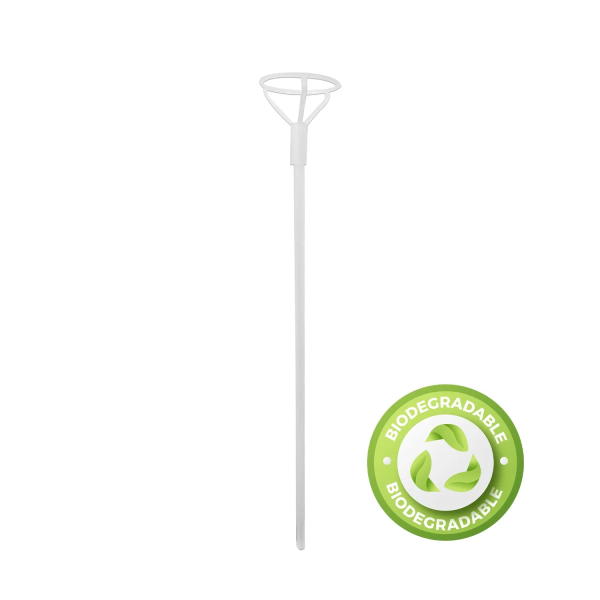 PALO DE GLOBO 40CM TRANPARENTE BIODEGRADABLE (PQTX50)