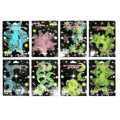 FIGURAS NEON ADHESIVAS PARA FIESTA (PQTX12)